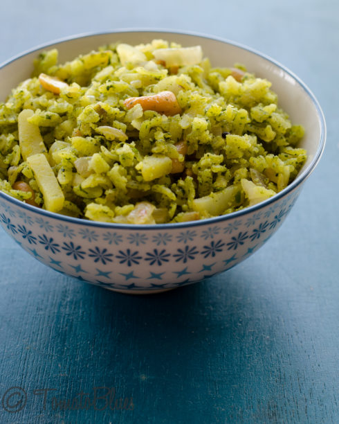 coriander poha