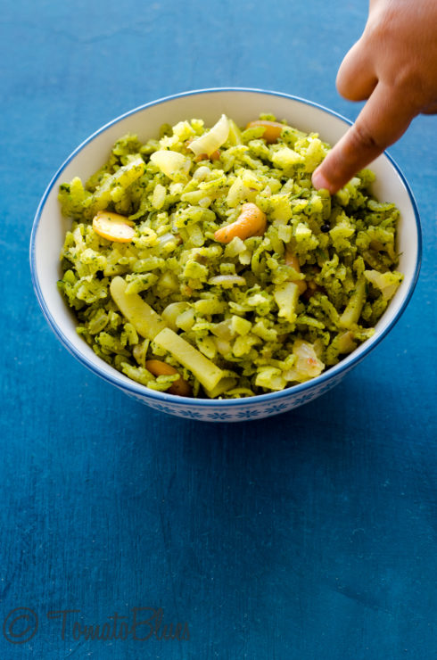 coriander poha