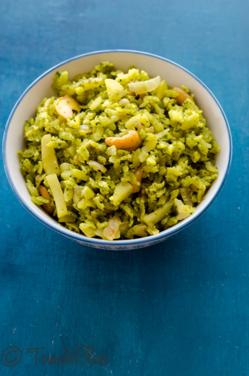 coriander poha