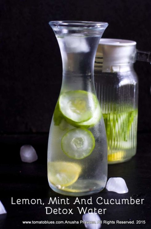 Lemon, Mint and Cucumber Infused Detox Water