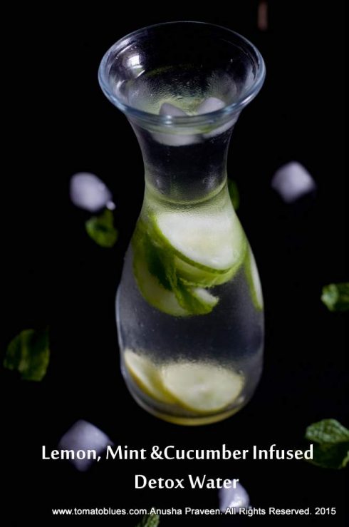 Lemon, Mint and Cucumber Infused Detox Water