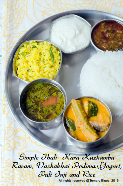 vazhakkai podimas thali