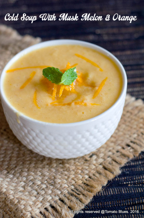 chilled cantaloupe soup