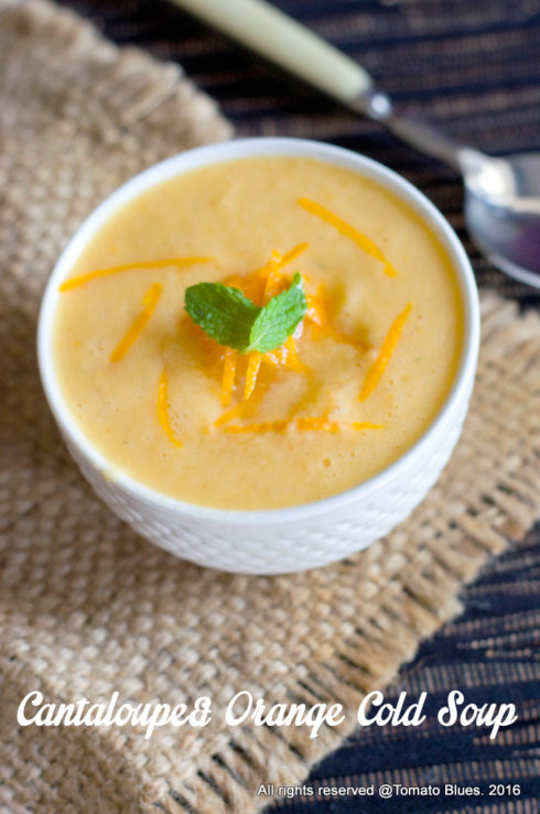 chilled cantaloupe soup