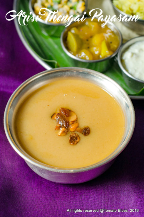 arisi thengai payasam