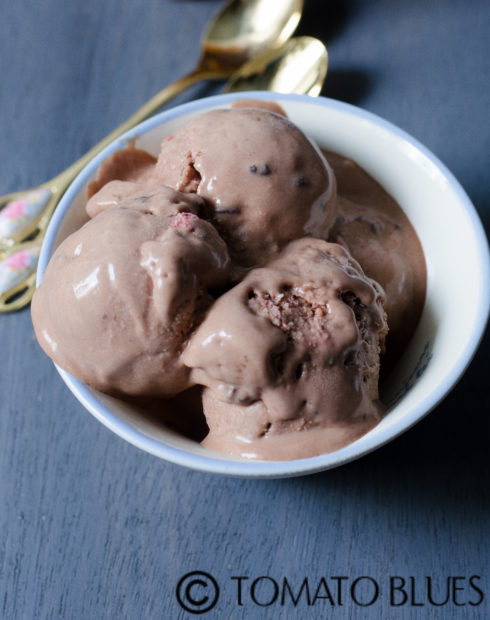 homemade chocolate ice cream