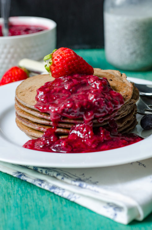 gluten free vegan buckwheat pancakes