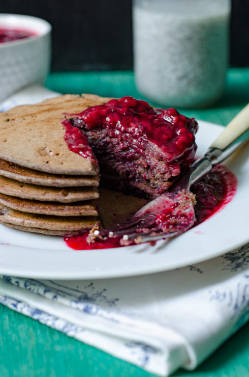 gluten free vegan buckwheat pancakes