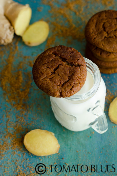 Eggless Gingersnaps Cookies