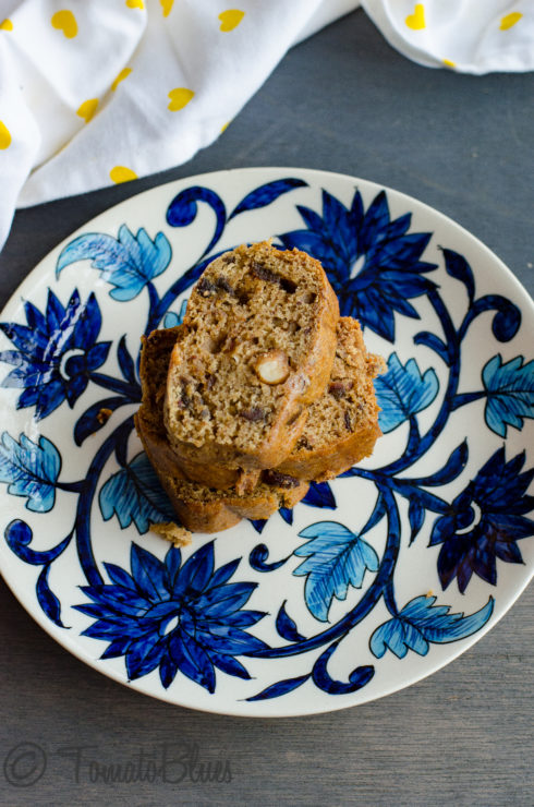 eggless dates and walnut cake