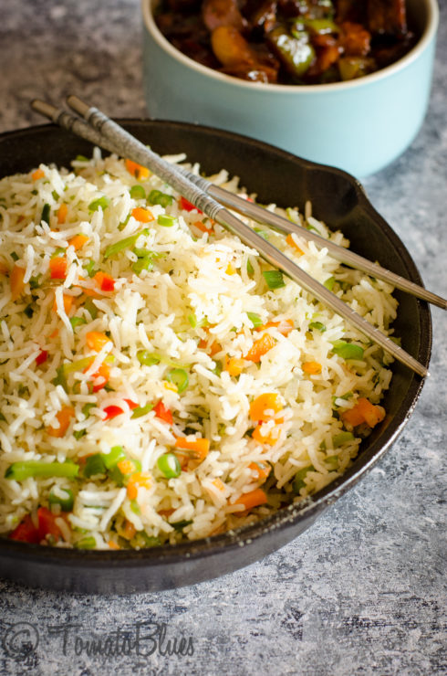 restaurant style vegetable fried rice