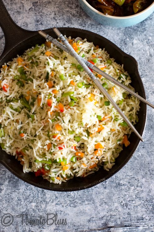 restaurant style vegetable fried rice