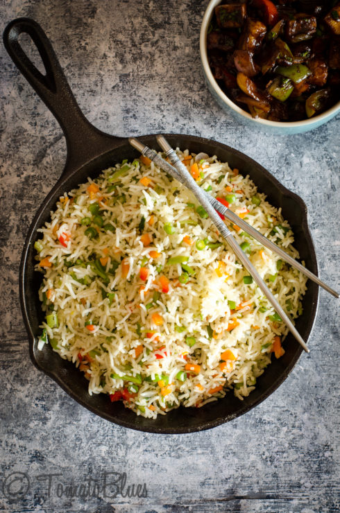 restaurant style vegetable fried rice