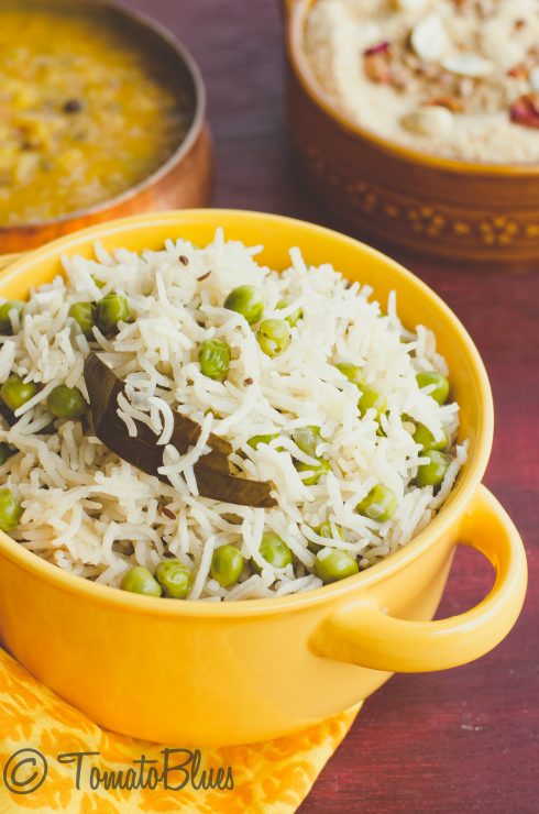 restaurant style peas pulao recipe