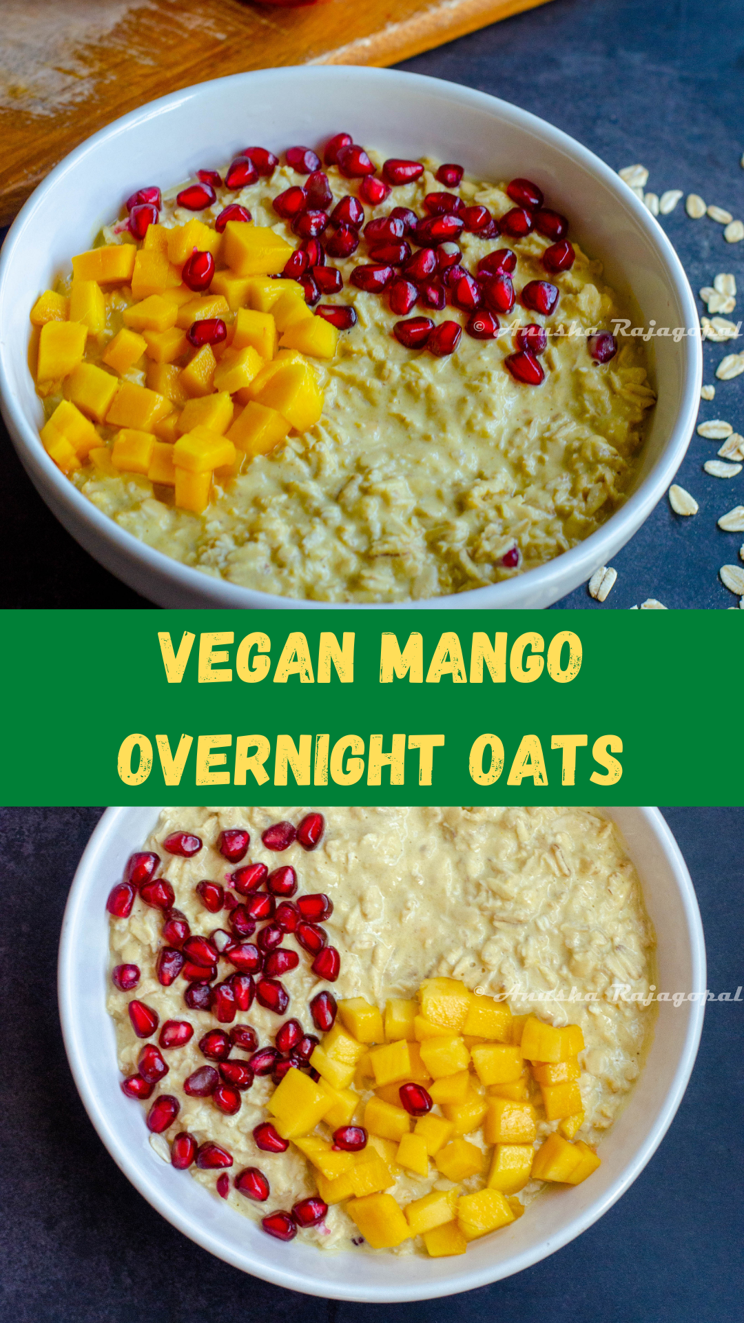 vegan mango overnight oats on pinterest