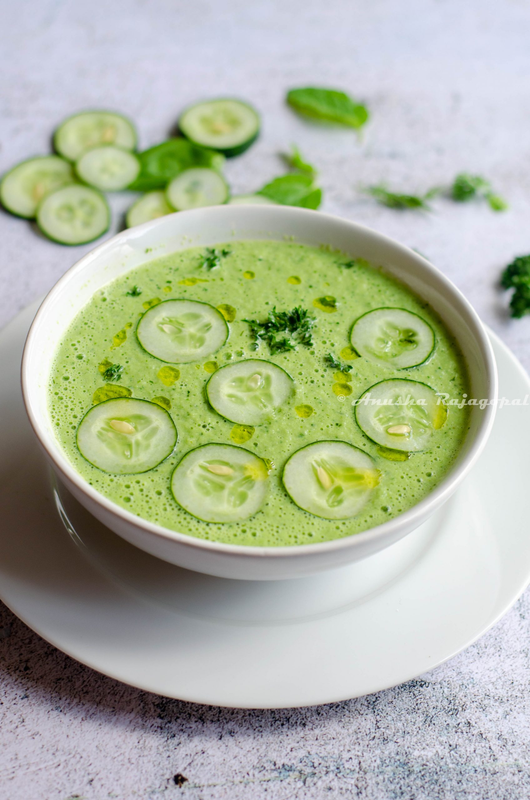 Cold cucumber deals soup